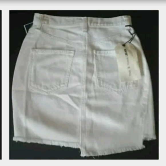 Rag and Bone White Dive Denim Skirt - Picture 2 of 8